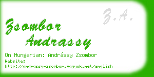 zsombor andrassy business card