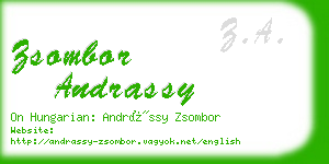 zsombor andrassy business card